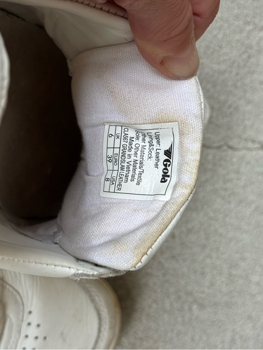 Gola Women's Grand Slam White Leather Sneakers - Picture 7 of 7